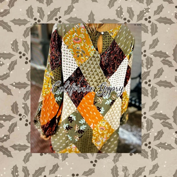 Patchwork Bohemian Chic Blouse - Picture 4 of 5